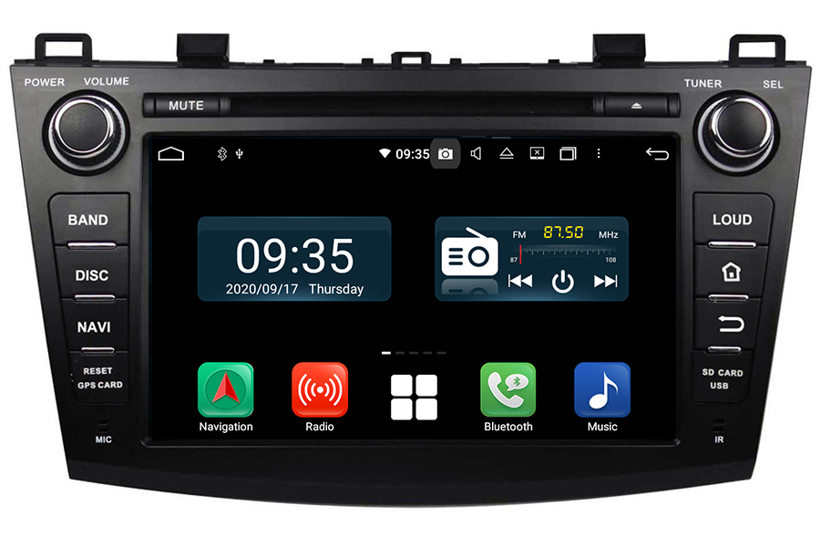 Mazda 3 2010-2013 Autoradio GPS Aftermarket Android Head